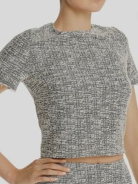 Aqua Short-Sleeve Crop Top